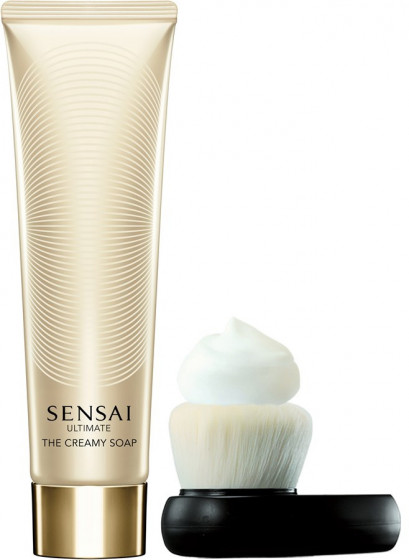 Kanebo Sensai Ultimate The Creamy Soap - Крем-мило для очищення обличчя + щіточка