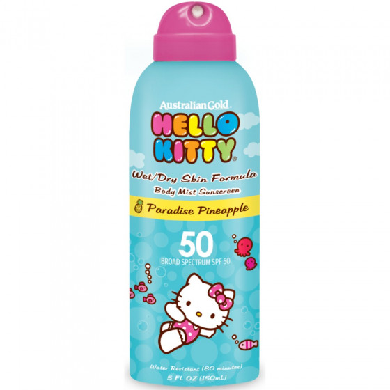 Australian Gold Hello Kitty Paradise Pineapple SPF50 - Сонцезахисний спрей аерозоль для дітей SPF50