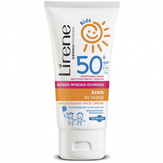 Lirene Kids Sun Protection Face Cream SPF 50 - Дитячий сонцезахисний крем для обличчя SPF 50