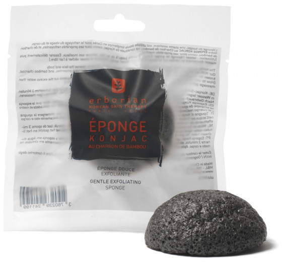 Erborian Charcoal Konjac Sponge - Спонж конняку з бамбуковим вугіллям