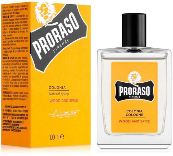 Proraso Wood & Spice Cologne - Одеколон - 1