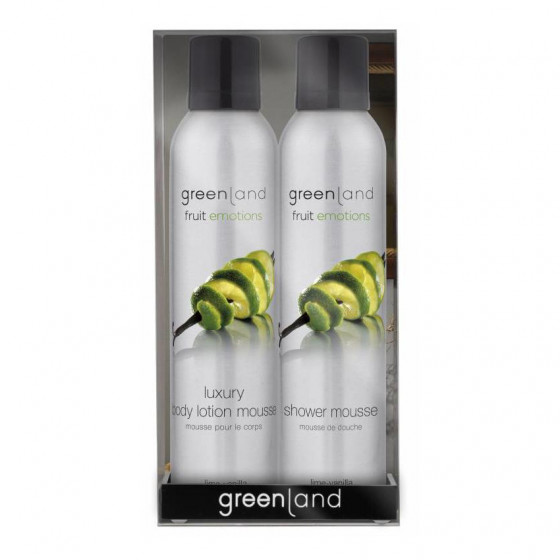 Greenland Gift Pack: Shower & Body Mousse Sensation Lime-Vanilla - Набір мусів для тіла Лайм-Ваніль