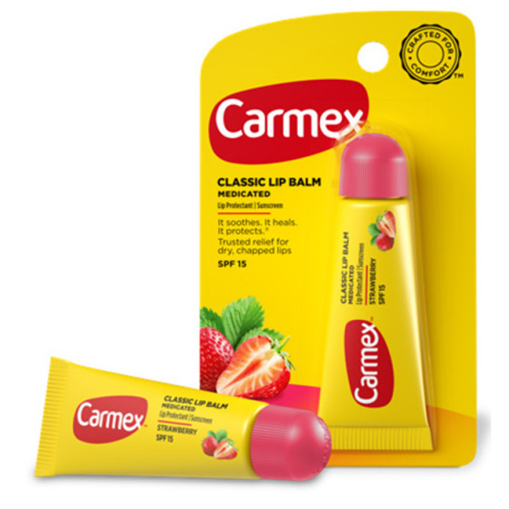 Carmex Lip Balm Tube Strawberry SPF15 - Бальзам для губ з ароматом полуниці в тубі - 2