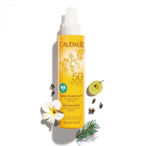 Caudalie Soleil Divine Solaire Milky Sun Spray SPF50 - Сонцезахисний крем-молочко SPF50 - 1