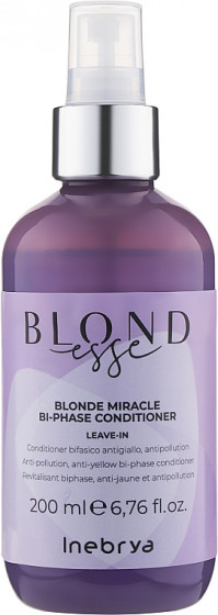 Inebrya Blondesse Blonde Miracle Bi-Phase Conditioner - Двофазний кондиціонер для волосся кольору блонд