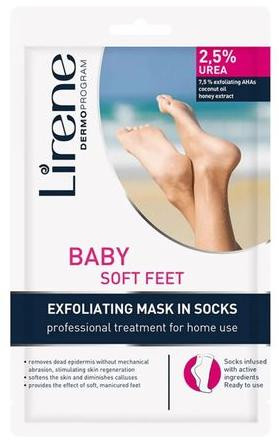 Lirene Dermo Program Exfoliating Mask In Socks - Відлущуюча маска-шкарпетки для ніг