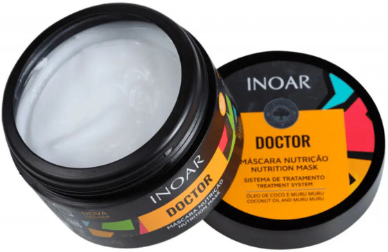 Inoar Doctor Nutrition Mask - Маска для живлення волосся масло Кокоса та Аргани - 2