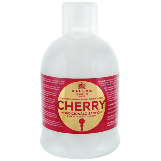 Kallos Cherry Conditioning Shampoo With Cherry Seed Oil - Шампунь-кондиціонер для сухого і пошкодженого волосся з маслом вишневих кісточок