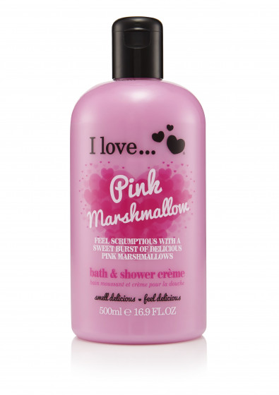 I Love Pink Marshmallow Bubble Bath and Shower Creme - Крем для ванни та душу "Рожевий маршмелоу"