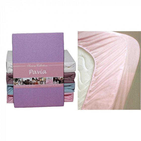 Pavia STONE (180-200x200) - Простирадло трикотажне на гумці світло-бежеве