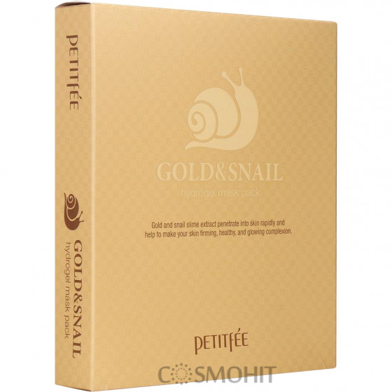 Petitfee & Koelf Gold&Snail Hydrogel Mask - Гідрогелева маска для обличчя з золотом і равликом