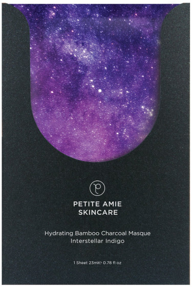 Petite Amie Hydrating Bamboo Charcoal Masque, Interstellar Indigo - Вугільна маска для обличчя "Зволожуюча"