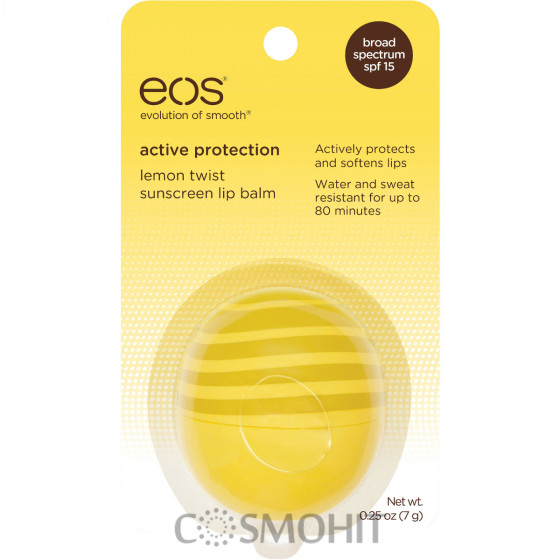 EOS Active Protection Lemon Twist Sunscreen Lip Balm SPF 15 - Бальзам для губ "Лимон твіст"