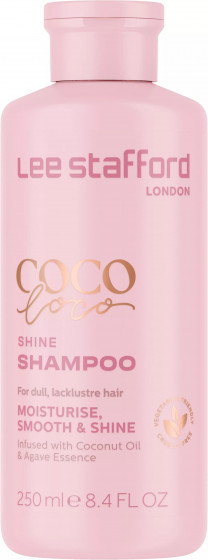 Lee Stafford Coco Loco Shine Shampoo - Зволожуючий шампунь для волосся з агавою та кокосовою олією