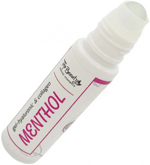 Top Beauty Gel-hyaluronic & Collagen Menthol - Ролик під очі ментоловий (рідкі патчі) - 1