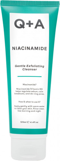 Q+A Niacinamide Gentle Exfoliating Cleanser - Відлущуючий гель для обличчя з ніацинамідом