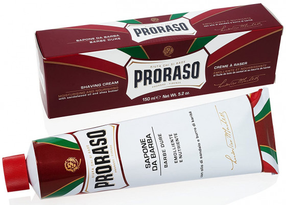 Proraso Red Line Emollient Shaving Cream - Живильний крем для гоління жорсткої щетини - 1