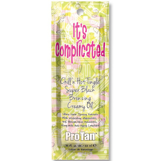 Pro Tan It's Complicated Chill’n Hot Tingle Super Black Bronzing Creamy Oil - Лосьйон для засмаги з тінгл-ефектом