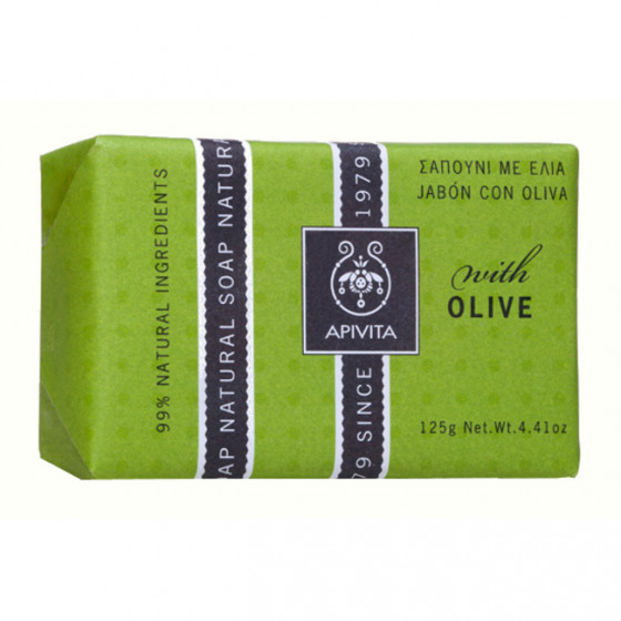 Apivita natural soap with olive - Натуральне мило з оливою - 1