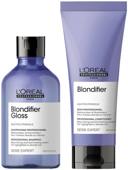 L'Oreal Professionnel Serie Expert Blondifier Gloss Shampoo - Шампунь для сяйва освітленого волосся - 2