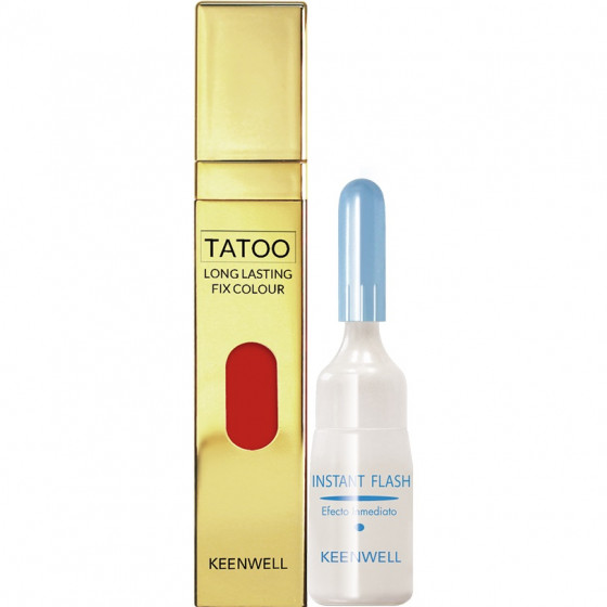 Keenwell Pack Star Gloss Tattoo + Instant Flash - Блиск для губ з ефектом татуажу + Сироватка миттєвої краси