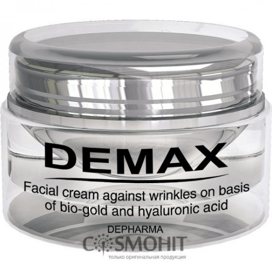 Demax Facial Cream Against Wrinkles On Basis Of Bio-Gold And Hyaluronic Acid 100 мл - Крем для обличчя проти зморшок на основі біо-золота і гіалуронової кислоти