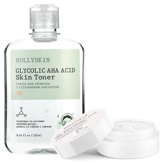 Hollyskin Glycolic AHA Acid Skin Toner - Тонік для обличчя з гліколевою кислотою - 2