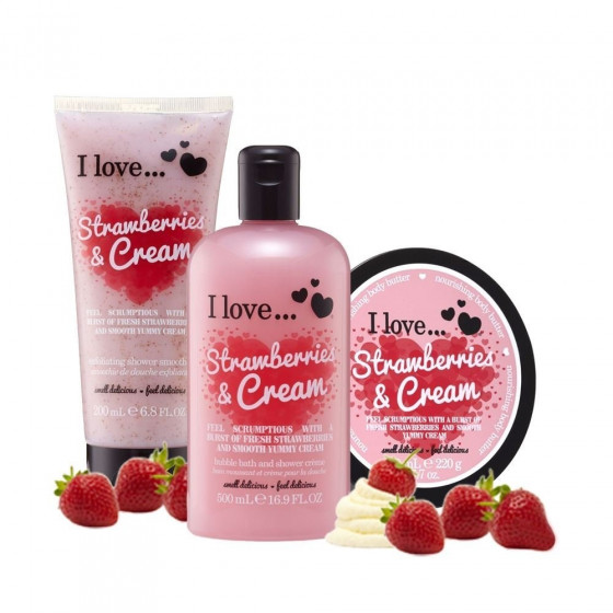 I Love Strawberries & Cream Body Butter - Олія для тіла "Полуниця з вершками " - 4