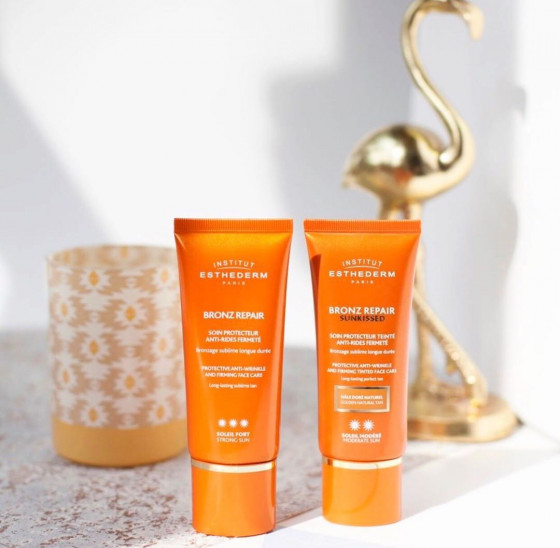 Institut Esthederm Bronz Repair Sunkissed Cream Strong Sun - Тонуючий крем для обличчя - 4