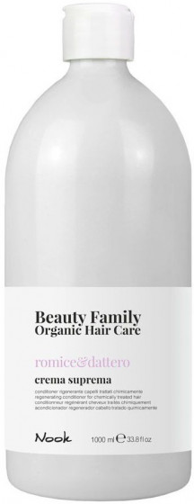 Nook Beauty Family Organic Hair Care Romice & Dattero Crema Suprema - Регенеруючий кондиціонер для фарбованого і пошкодженого волосся