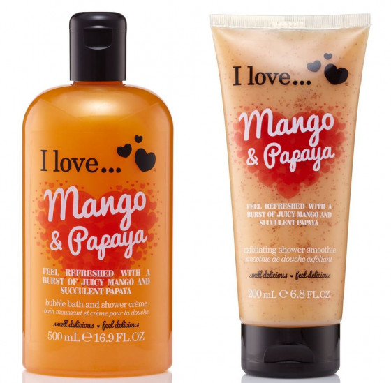 I Love Mango & Papaya Exfoliating Shower Smoothie - Крем-пілінг для душу "Манго і папайя" - 3