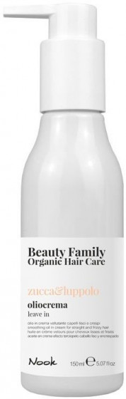 Nook Beauty Family Organic Zucca & Luppolo Oliocrema - Масло-крем для гладкості прямого і неслухняного волосся