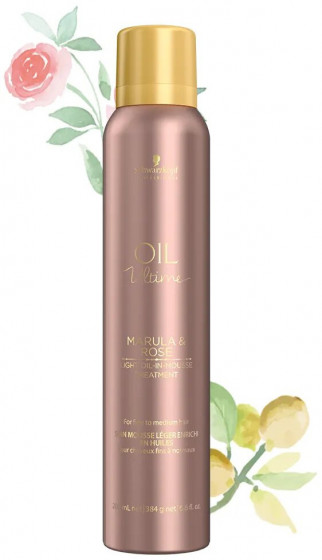 Schwarzkopf Professional Oil Ultime Marula & Rose Light Oil-in-Mousse Treatment - Маска для тонкого і нормального волосся з маслом марули і троянди - 1