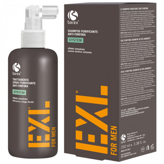 Barex EXL For Men Purifying Anti-Dandruff Spray Treatment - Очищуючий спрей-догляд проти лупи