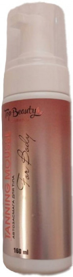 Top Beauty Tanning Mousse - Мус-автозагар для тіла з рукавичкою в голографічному пакеті