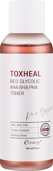 Esthetic House Toxheal Red Glycolic AHA-BHA-PHA Toner - Пілінг-тонер з гліколевою кислотою