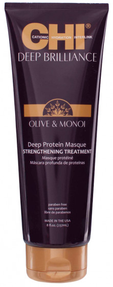 CHI Deep Brilliance Olive & Monoi Optimum Protein Masque - Протеїнова маска для волосся