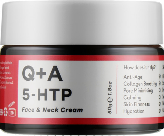 Q+A 5-HTP Face & Neck Cream - Крем для обличчя та шиї