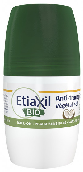 Etiaxil Antiperspirant Vegetal BIO 48H Сoconut - Кульковий органічний антиперспірант з маслом кокосу