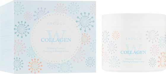 Enough W Collagen Whitening Premium Cleansing & Massage Cream - Масажний крем для тіла з морським колагеном - 1