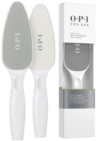 OPI ProSpa Foot File with Disposable Grit Strips - Двостороння педикюрна пилка