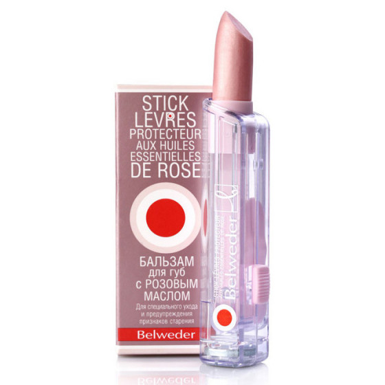 Belweder lip balm with rose oil - Бальзам для губ з рожевою олією