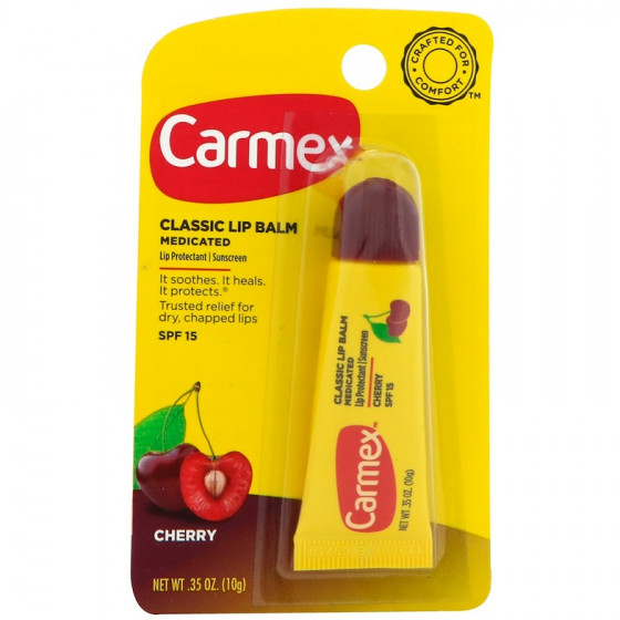 Carmex Classic Lip Balm Tube Cherry SPF15 - Бальзам для губ з ароматом вишні в тубі - 1