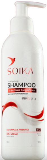 Soika AHA Complex & Prebiotics Shampoo - Тонізуючий шампунь для глибокого очищення жирного волосся