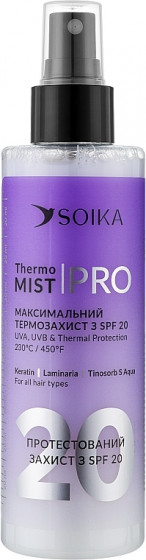 Soika PRO Thermo Mist SPF20 - Спрей-термозахист "Термо міст" для волосся