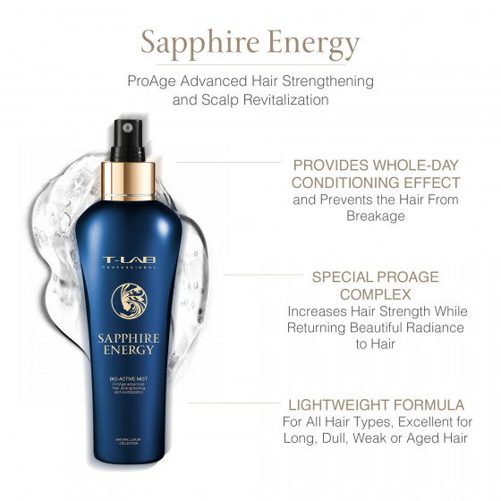 T-LAB Professional Sapphire Energy Bio-Active Mist - Спрей для зміцнення волосся - 2