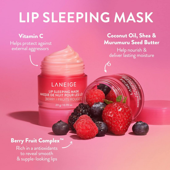 Laneige Lip Sleeping Mask Berry - Нічна маска для губ «Ягідна» - 2