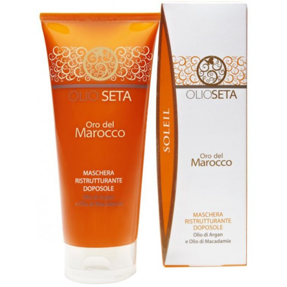 Barex Olioseta oro del Marocco SOLEIL Maschera Ristrutturante Doposole - Відновлююча маска для волосся після засмаги