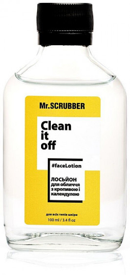 Mr.Scrubber Clean It Off Face Lotion - Лосьйон для обличчя з кропивою та календулою