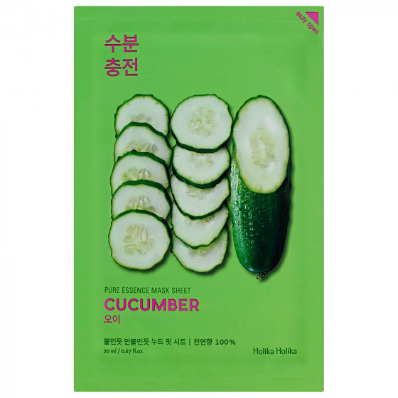 Holika Holika Pure Essence Mask Sheet Cucumber - Тканинна маска з екстрактом огірка